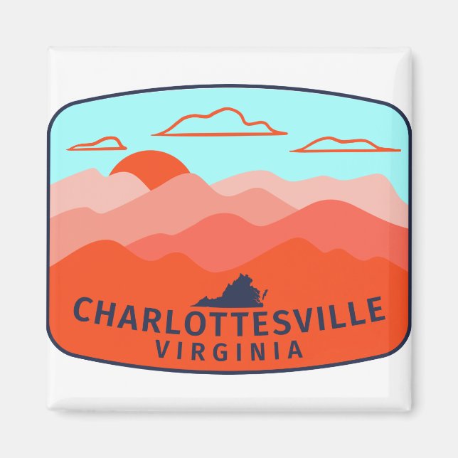 Charlottesville Virginia Outdoor Magnet (Framsidan)