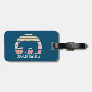 Charlottesville Virginia Retro Bear Bagagebricka