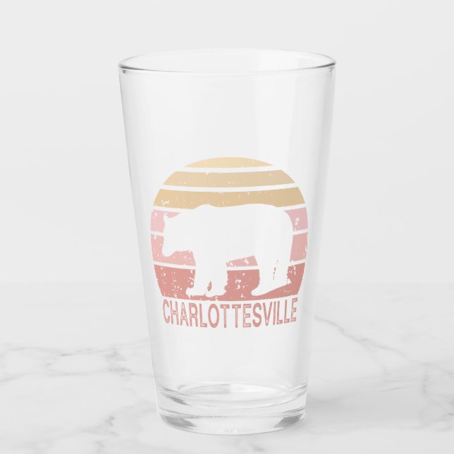 Charlottesville Virginia Retro Bear Glaskopp (Framsida)