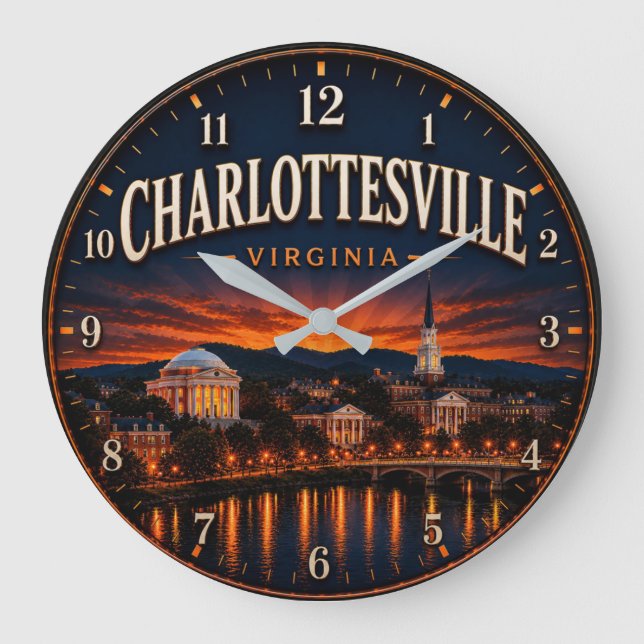 Charlottesville Virginia Stor Klocka (Framsida)