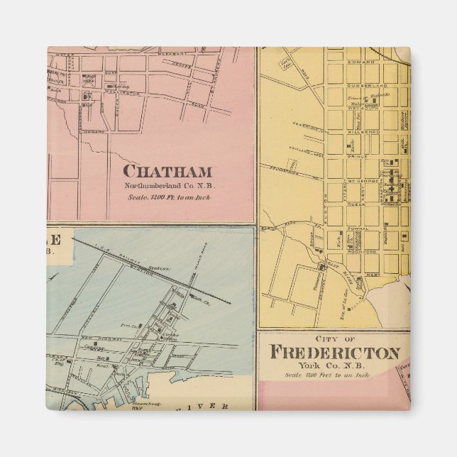 Charlottetown, Fredericton, Moncton Magnet (Framsidan)
