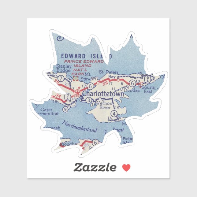 Charlottetown Prince Edward Island Klistermärken (Ark)