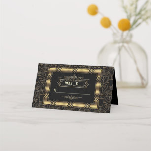 Charm Art Deco Underbar Gatsby Bröllop Bordsnummer Placeringskort