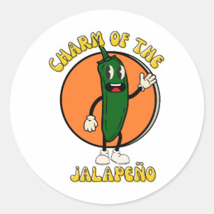 Charm av Jalapeño Runt Klistermärke