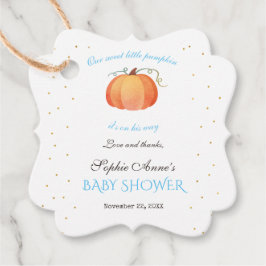 Charm Boy Little Pumpkin Thanksgiving Baby Shower Gåvor Etiketter