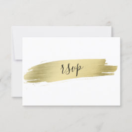 Charm Calligraphy Guld Stroke Bröllop OSA Kort