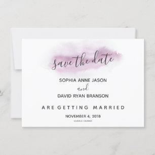 Charm Calligraphy Rosa Watercolor Spara datum Datumet