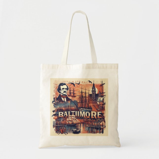 Charm City's Canvas: Baltimore's Best Tote Tygkasse (Framsidan)
