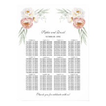Charm Dusty Rose Blommor Bröllop Placeringsplan