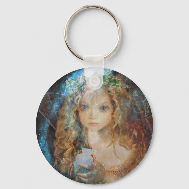Charm - Fairy Angel med Fairy Dust Blessings Nyckelring (Framsida)