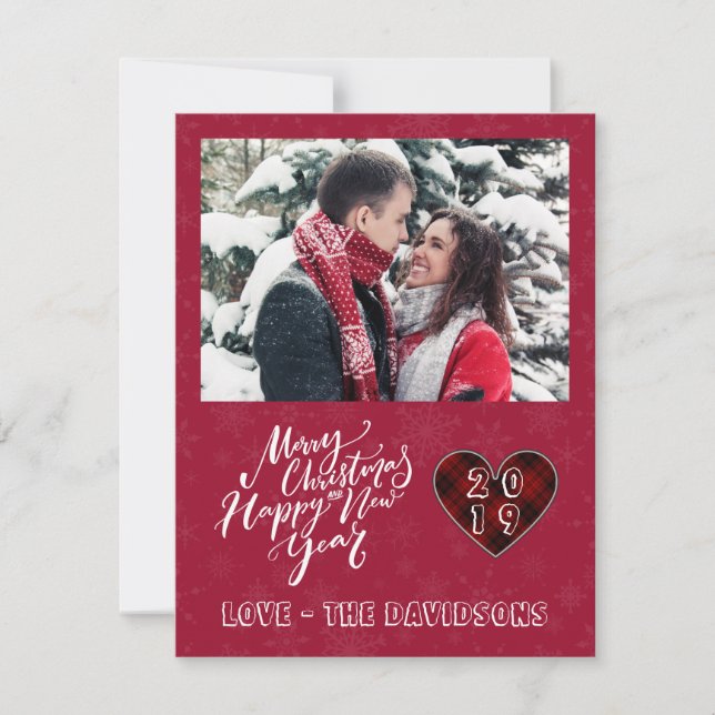 Charm God jul Gott nytt år Gräs Photo Julkort (Framsida)