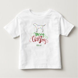 Charm God jul Light Lökar Hund Monogram T Shirt
