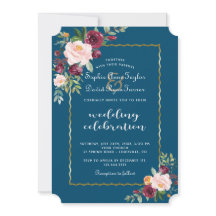 Charm Guld Burgundy  blommor Bröllop