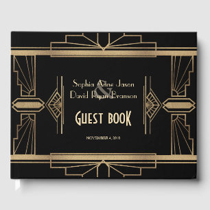 Charm Guld Roaring 20:s Underbara Gatsby 1920-tale Gästböcker