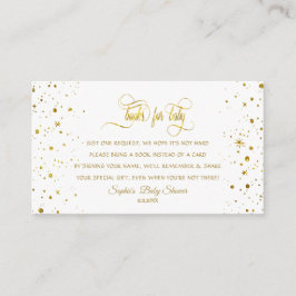 Charm Guld Starry Night Baby Shower Bok för Baby Tilläggskort