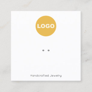 Charm Holder Lägg till Logotyp Square-Visning Fyrkantigt Visitkort