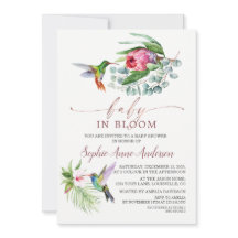 Charm Hummingbird Tropical Flowers Baby i Bloom