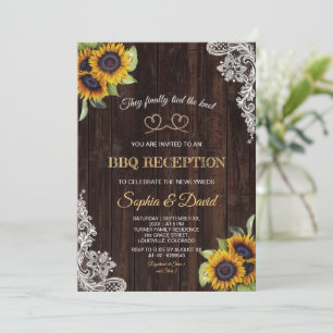 Charm Lace Rep Vi Knöt Knuten Solrosar BBQ Inbjudningar
