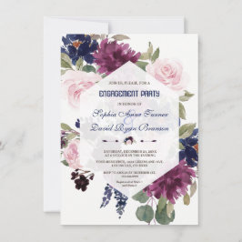Charm Lavender Lila Blommigt Förlovningsfest Inbjudningar