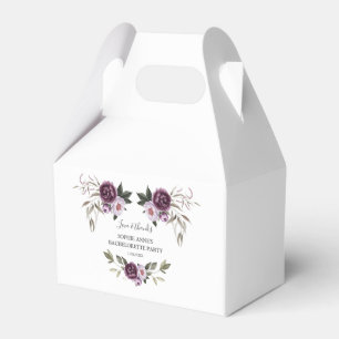 Charm Lila Rosa Blommigt Guld Bachelorette Party Presentaskar