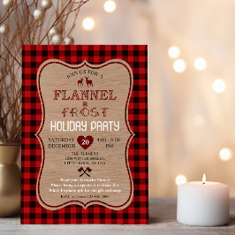 Charm Lumberjack Flskanals och Frost Julfest Inbjudningar