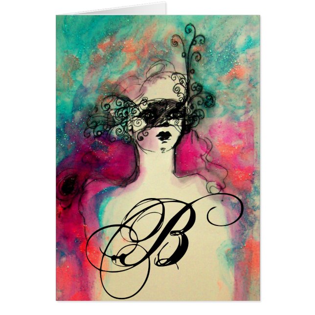 CHARM MONOGRAM HÄLSNINGSKORT (Framsidan)