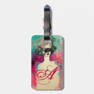 CHARM MONOGRAM / Mysterisk skönhet med mask Bagagebricka