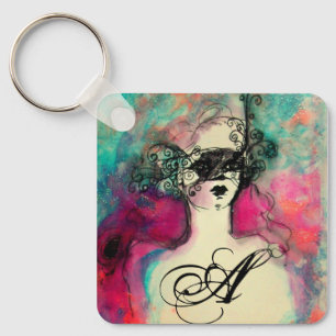 CHARM MONOGRAM / Mysterisk skönhet med mask Nyckelring