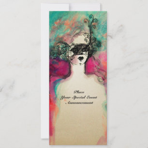 CHARM MONOGRAM Sweet 16 Maskeradfest, Champagne Inbjudningar