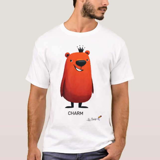 Charm Monster | Original Design med Humor T Shirt (Framsida)