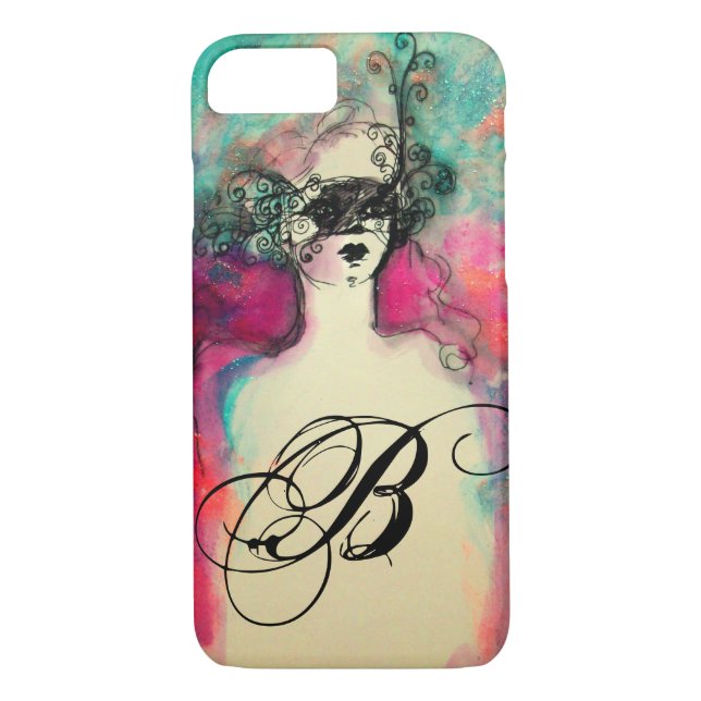 CHARM/MYSTERIOUS BEAUTY MONOGRAM Case-Mate iPhone SKAL (Baksida)