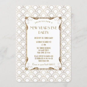 Charm Old Hollywood Underbar Gatsby New Year Party Inbjudningar
