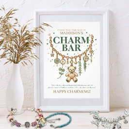 Charm Pub Baby Shower-skylt Poster