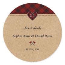 Charm Rustic Red Buffalo Play Monogram Bröllop