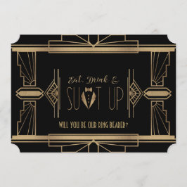Charm Underbar Gatsby KOMMER DU ATT VARA MY RING B Inbjudningar