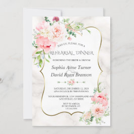 Charm Vår Garden Blommigt Bloom Rehearsal Middag Inbjudningar