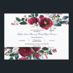 Charm Winter Burgundy Blommigt Gräs Ram Bröllop Inbjudningar<br><div class="desc">Elegant,  Burgundy,  Vit Blommigt-kortdesign. Den har en fantastisk Burgundy,  vit vattenfärgsfärgad blommigt,  gräs ram,  unika blommigt-pilar med hjärtan som delare. Använda Anpassa verktyg om du vill lägga till din information. Om du vill ha matchande objekt kan du besöka min Winter-Blommigt Bouquet-samling.</div>