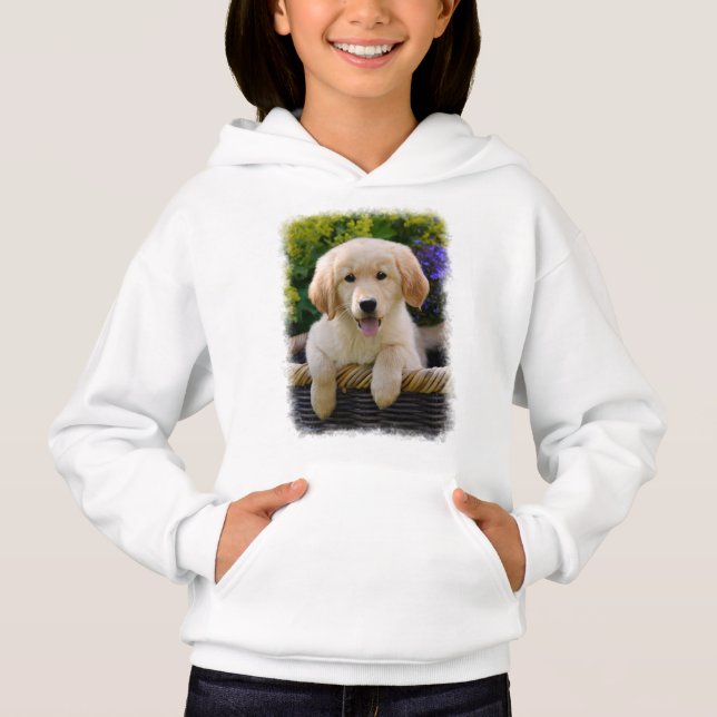 Charma fotoet för valp för Goldie hund det gulliga T-shirt (Framsida)