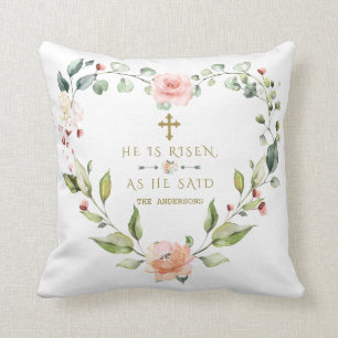 Charma Rosa hjärtats Blommigt han är i Påsk Kudde