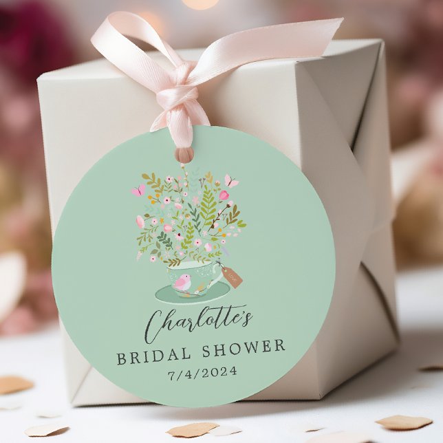 Charmant blommigt te Bröllopsdusch present Förpack Gåvor Etiketter (Skapare uppladdad)