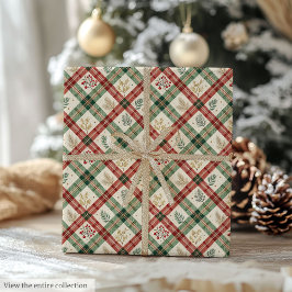 Charmant grönt och rött vattenfärggrönsaksgåva presentpapper