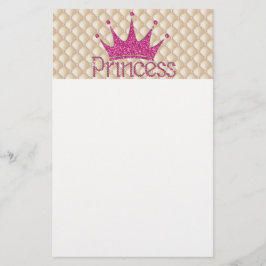 Charmanta Eleganta Pärlor, Tiara, Prinsessa, Glitt Brevpapper