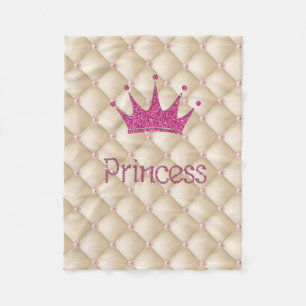 Charmanta Eleganta Pärlor, Tiara, Prinsessa, Glitt Fleecefilt