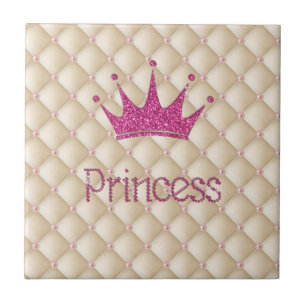 Charmanta Eleganta Pärlor, Tiara, Prinsessa, Glitt Kakelplatta