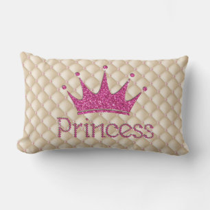 Charmanta Eleganta Pärlor, Tiara, Prinsessa, Glitt Lumbarkudde