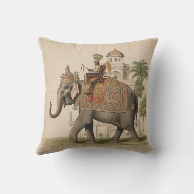 Charme de l'Époque Raj Throw Cushion - Raj 003 Kudde (Baksida)