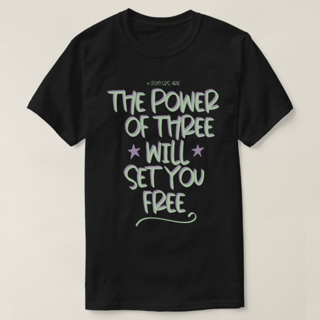 Charmed 1998 Power of Three Typography Design T Shirt (Design framsida)