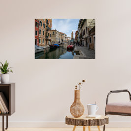 Charmerande Cannaregio-kanalen Venedig Italien Poster