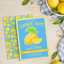 Charmfull gul citron och blå lemonadfest