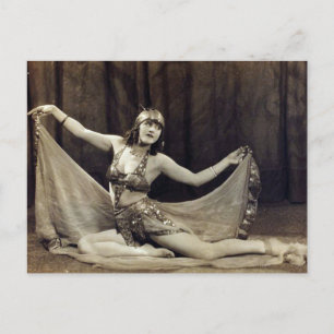 Charmfull Vintage Magdansare Vaudeville Vykort